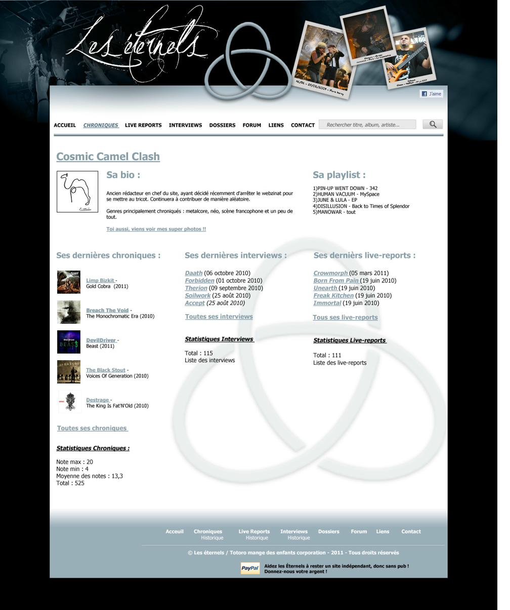 Chroniqueur Les Éternels